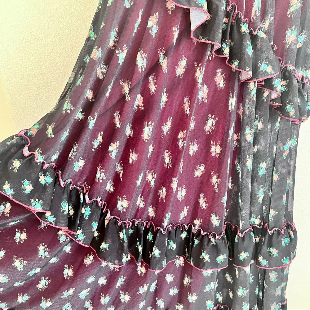 WE ARE HAH T’s Me Ruffle Maxi Dress in Cheap Perfume Noir Combo Black - Picture 11 of 15